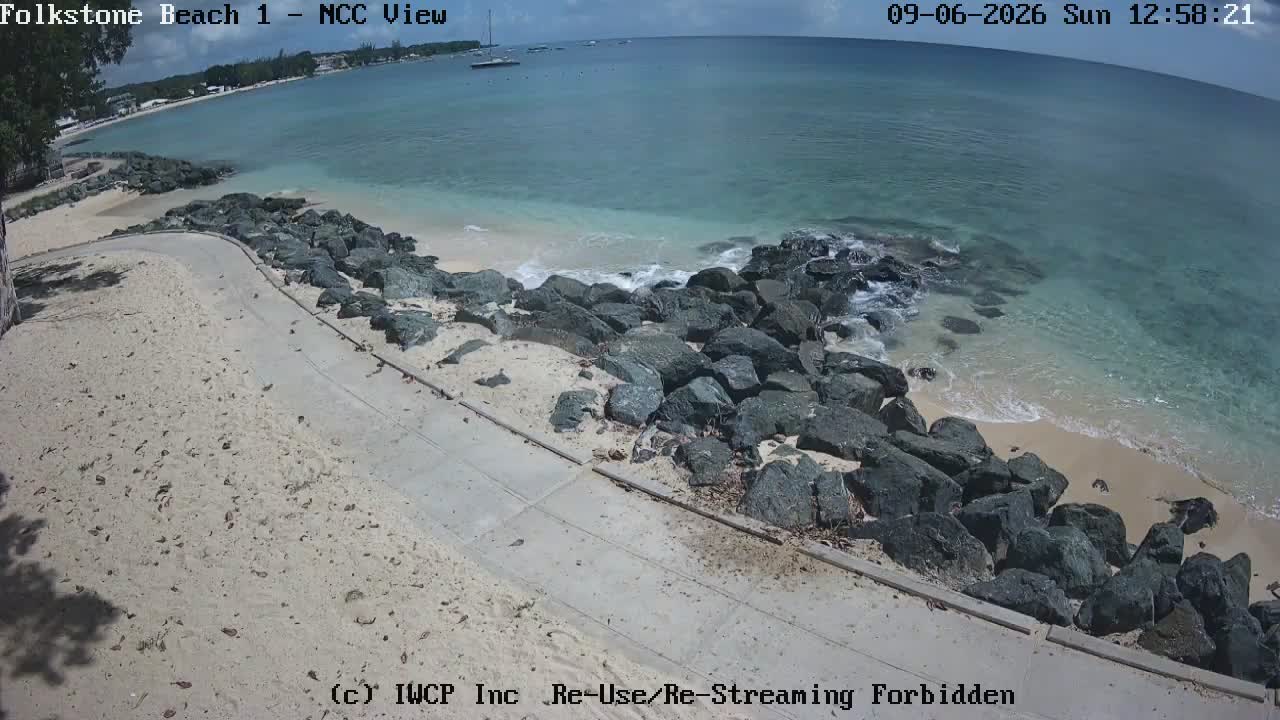 View from the Folkestone Marine Park camera